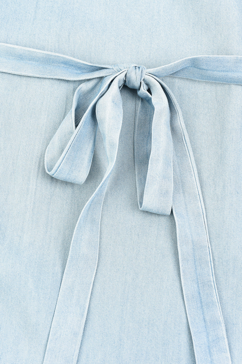 שמלת טנסל גינס עם חתך נמו LIGHT BLUE - Image 9