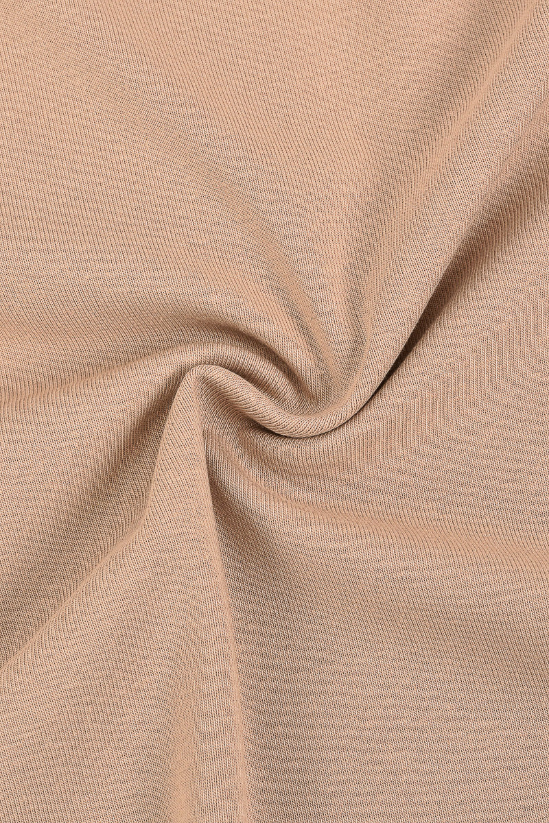 חולצת אוברסייז עם חגורה BEIGE - Image 3