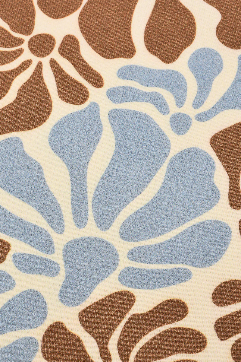 חולצת אוברסייז עם פרינט PRINT BROWN - Image 7