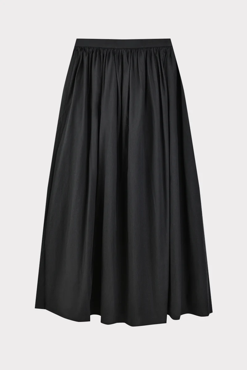 חצאית עם קפלונים במותן BLACK