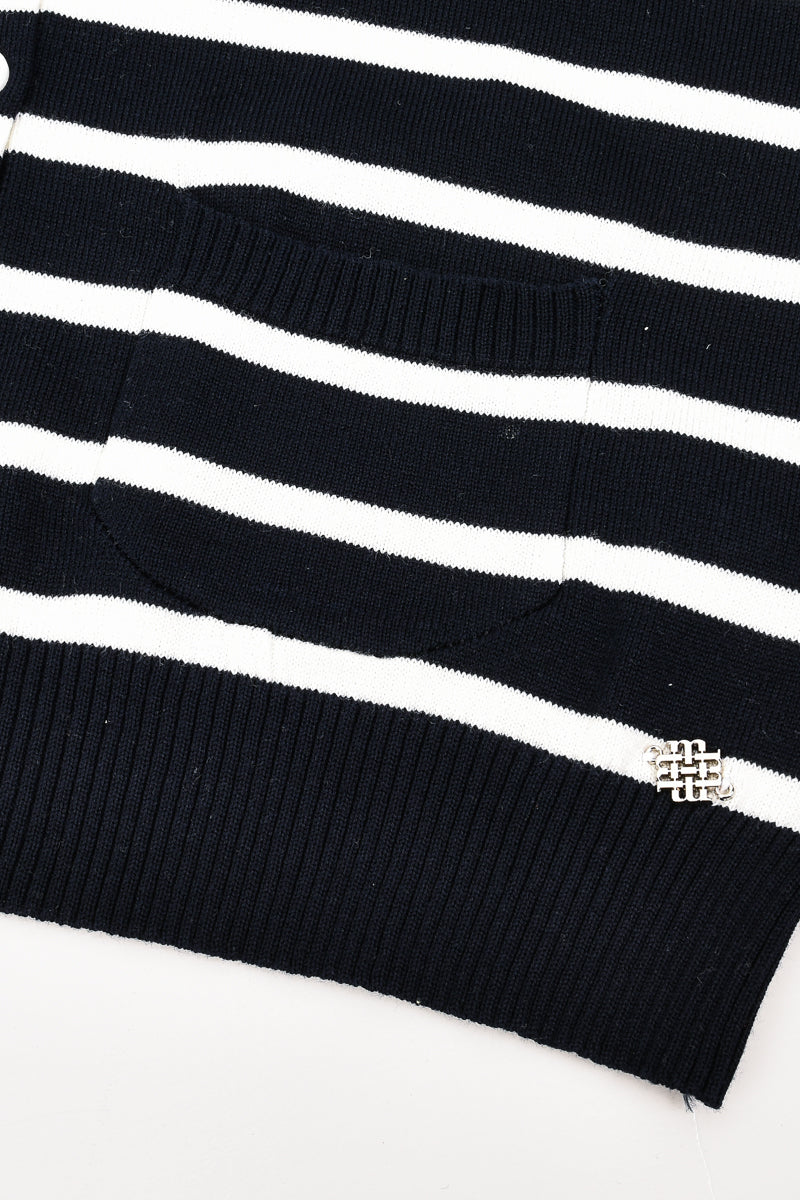 קרדיגן סריג ריב פסים NAVY - Image 4