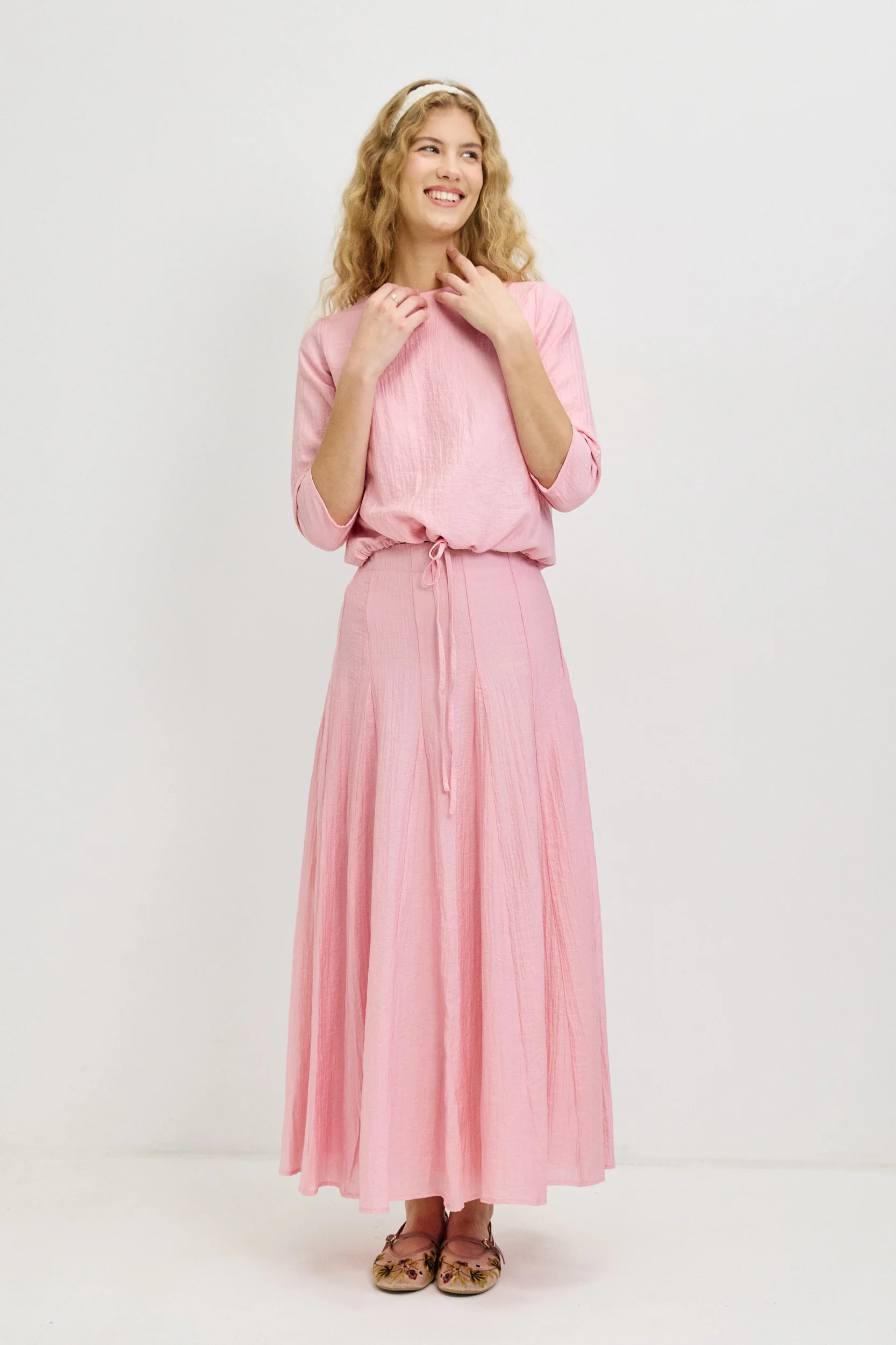 חצאית פעמונים זמש ROSE