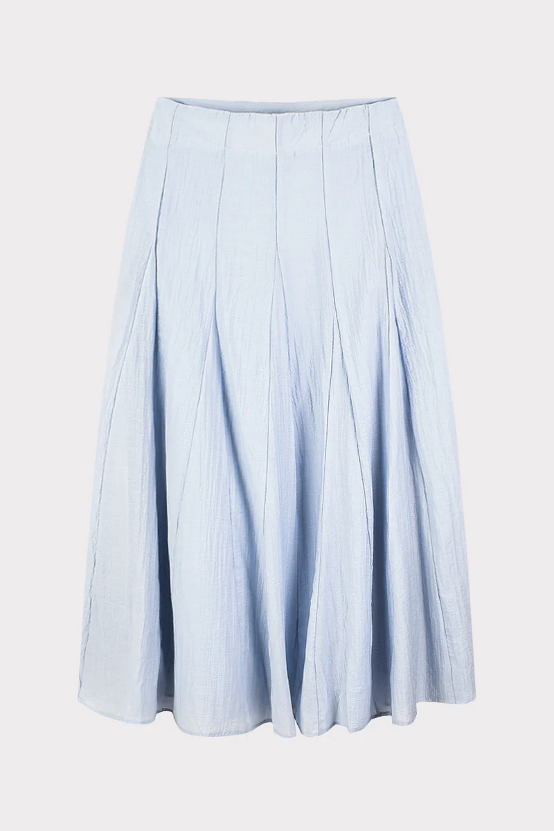 חצאית פעמונים זמש SKY BLUE