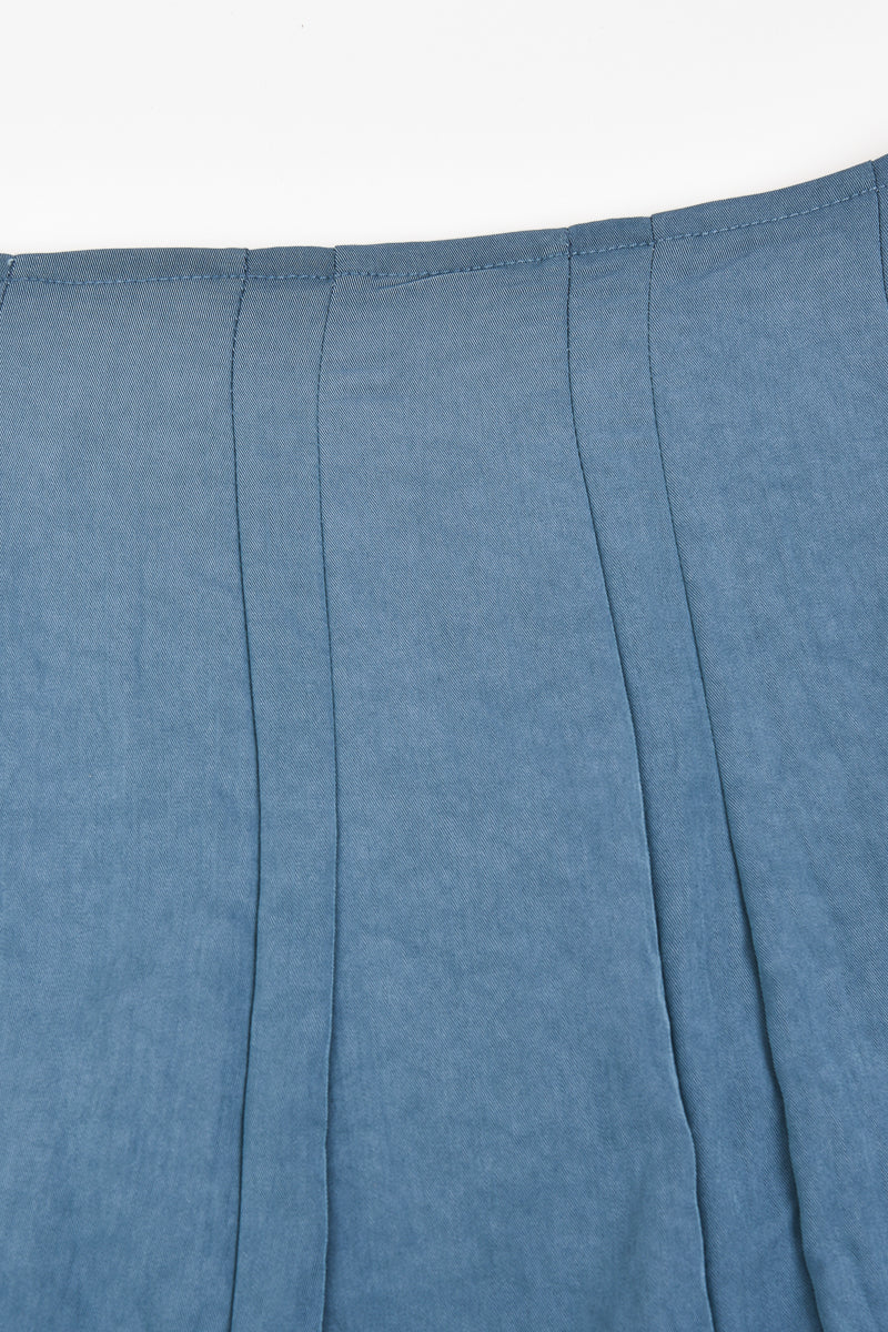 חצאית מקסי חלקים BLUE - Image 3