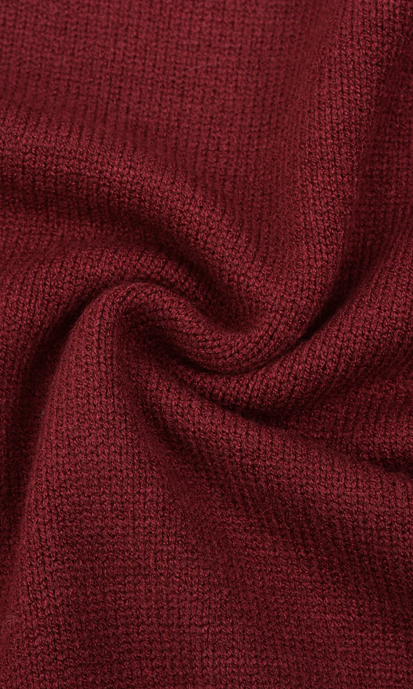 גולף סריג בייסיק BURGUNDY - Image 3