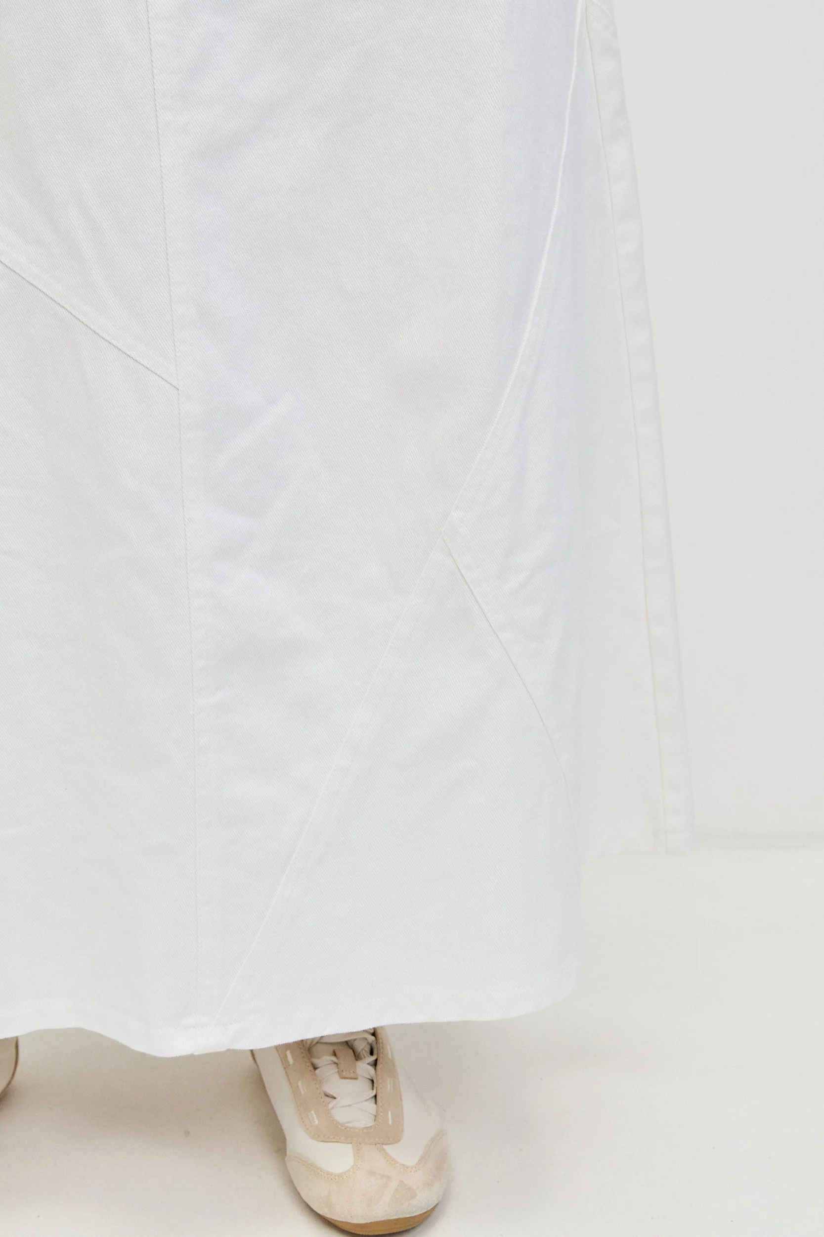 חצאית גינס חלקים WHITE - Image 4