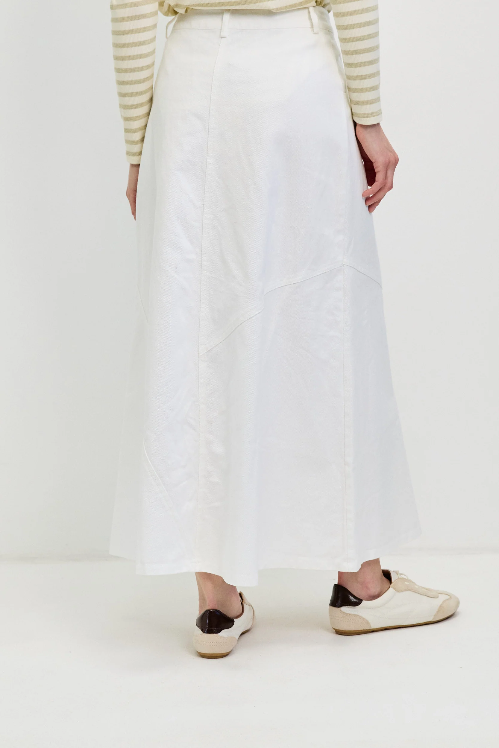 חצאית גינס חלקים WHITE - Image 6