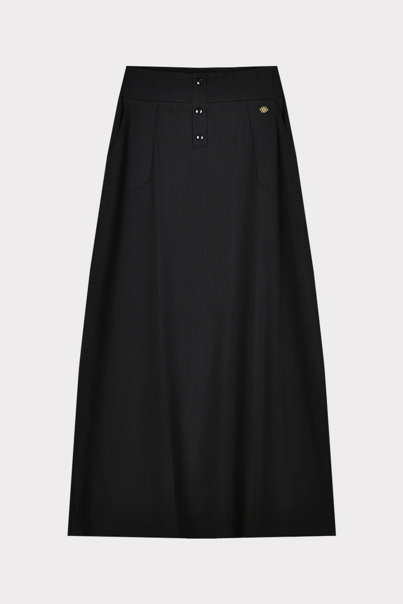 חצאית ריב בייסיק BLACK