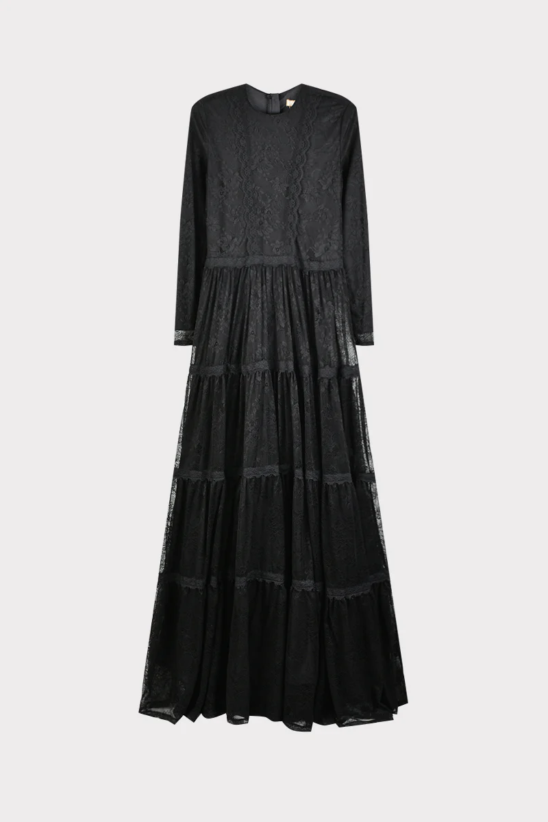 שמלת תחרה קומות BLACK&BLACK