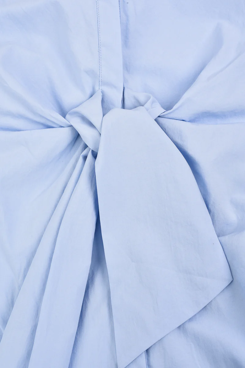שמלת רקמה קשירה SKY BLUE - Image 3