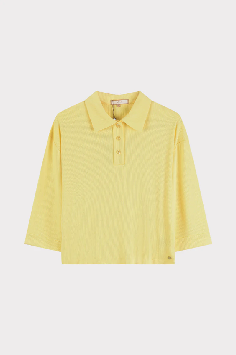 חולצת פולו ריב YELLOW