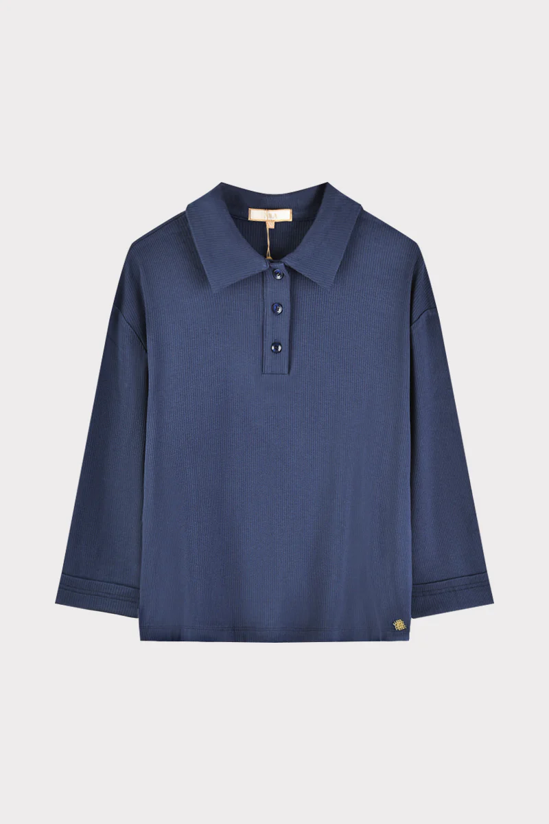 חולצת פולו ריב NAVY