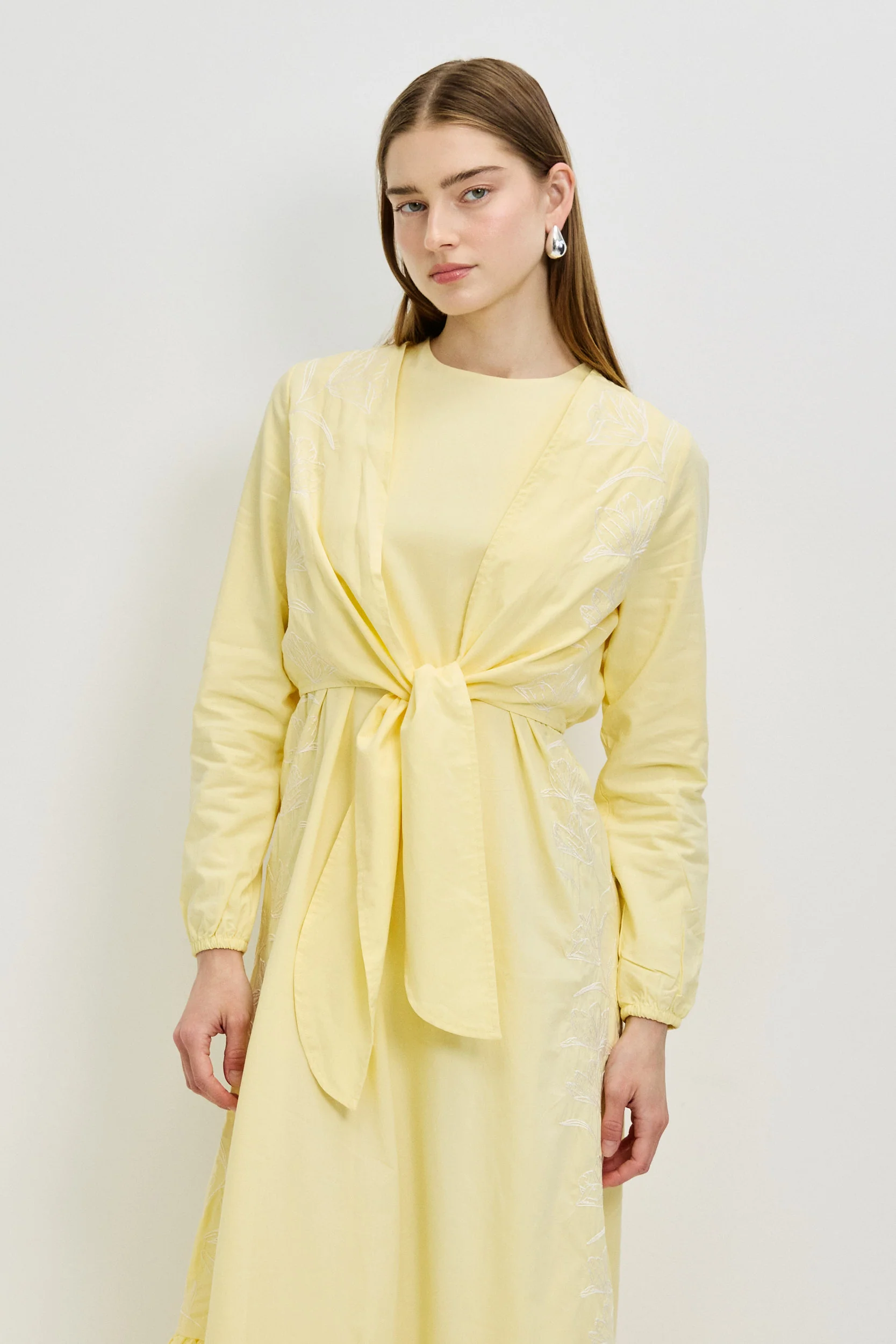 טופ קשירה רקום YELLOW - Image 4
