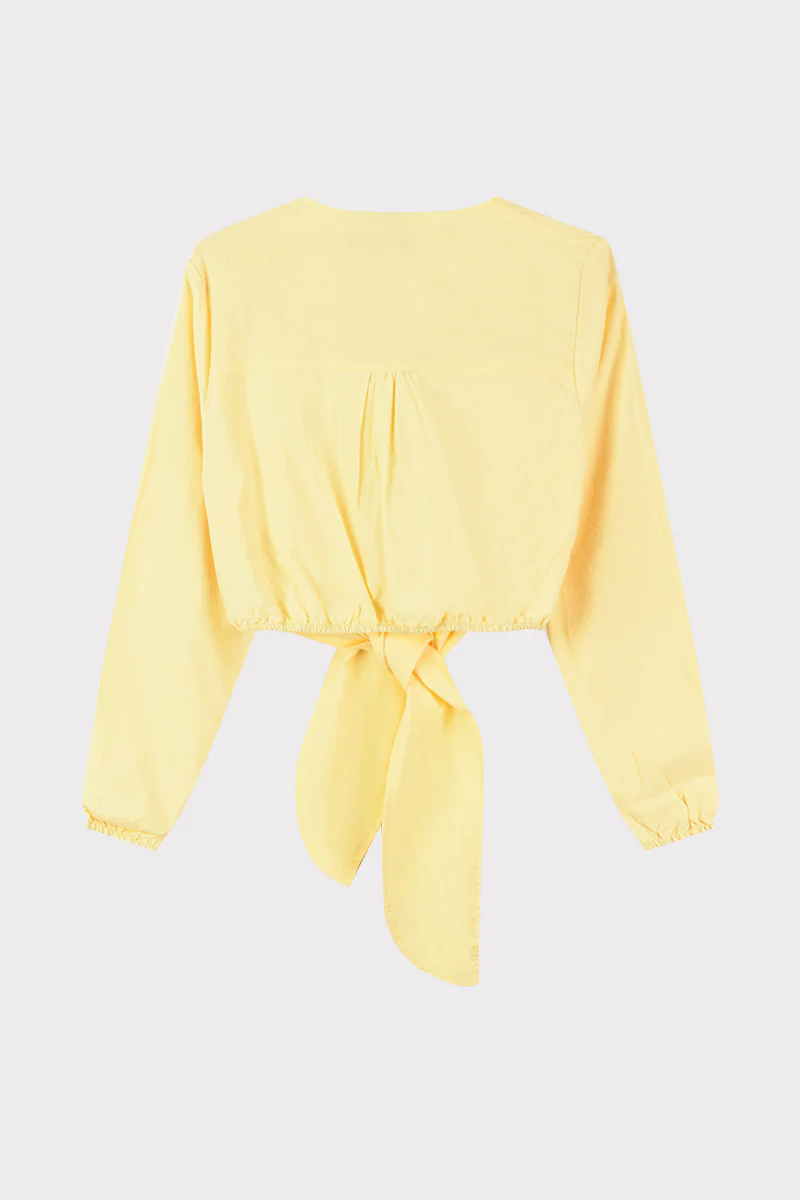 טופ קשירה רקום YELLOW - Image 5