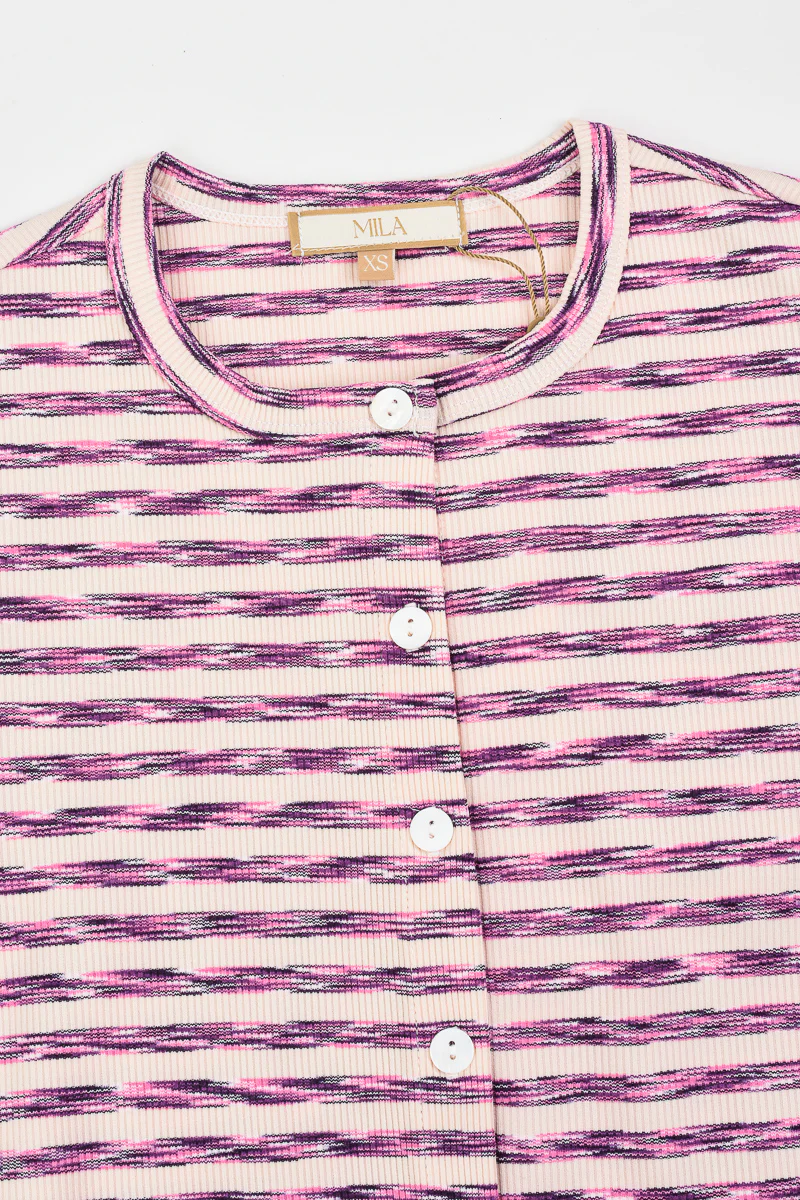 קרדיגן פסים PINK - Image 3