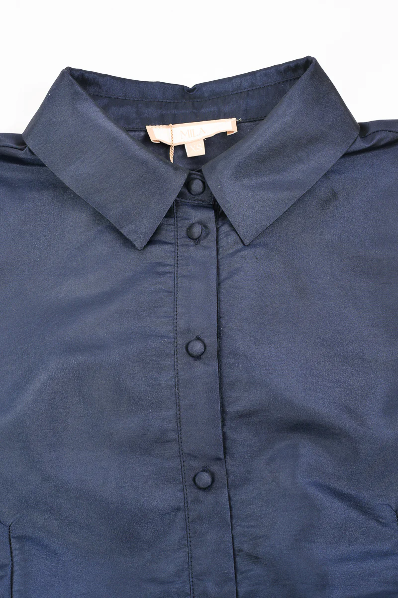 שמלת טאפט NAVY - Image 3